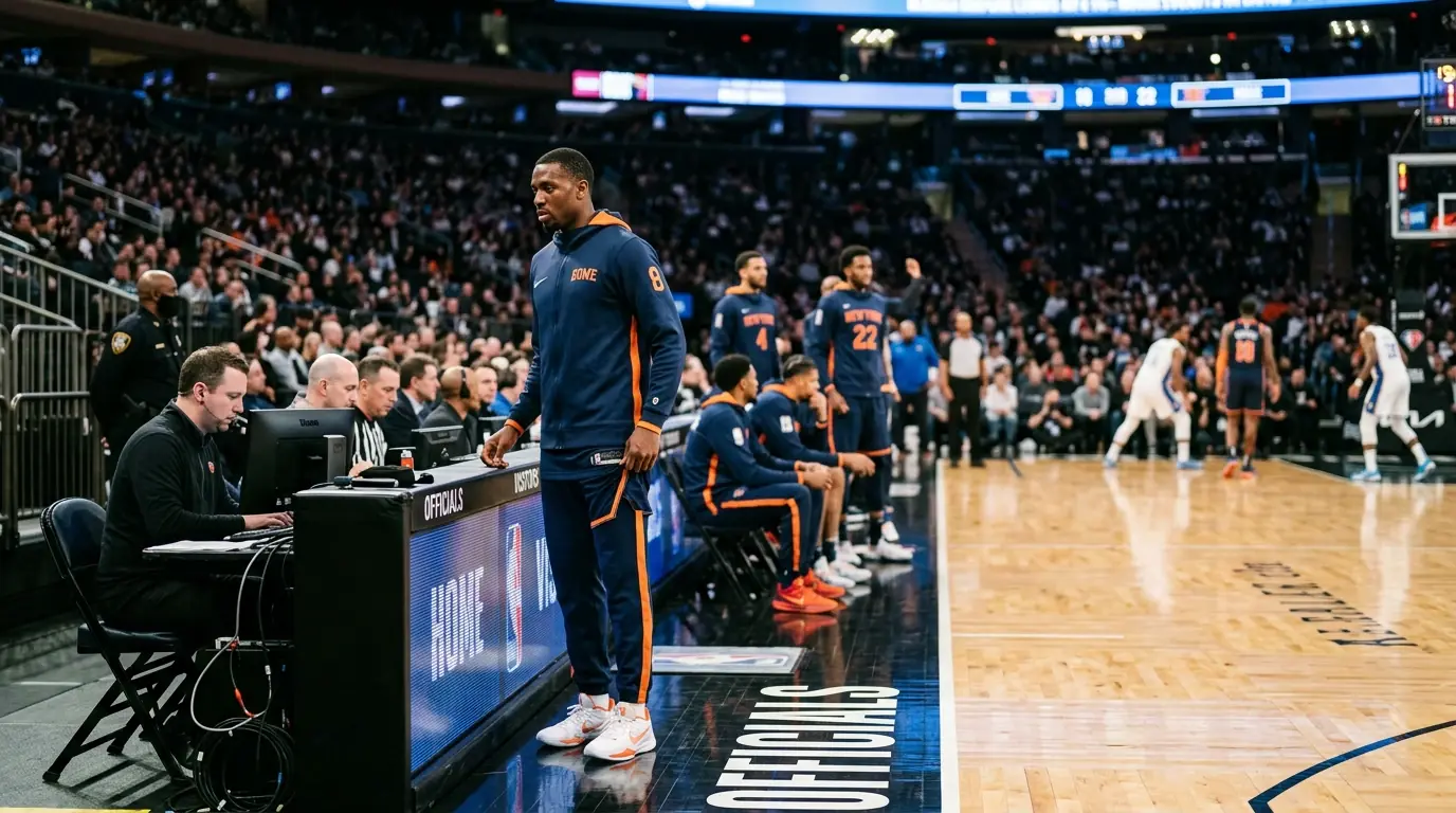 Jugador suplente NBA entrando al partido desde el banquillo